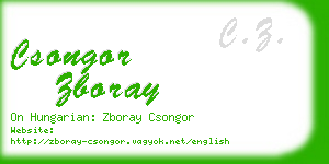 csongor zboray business card